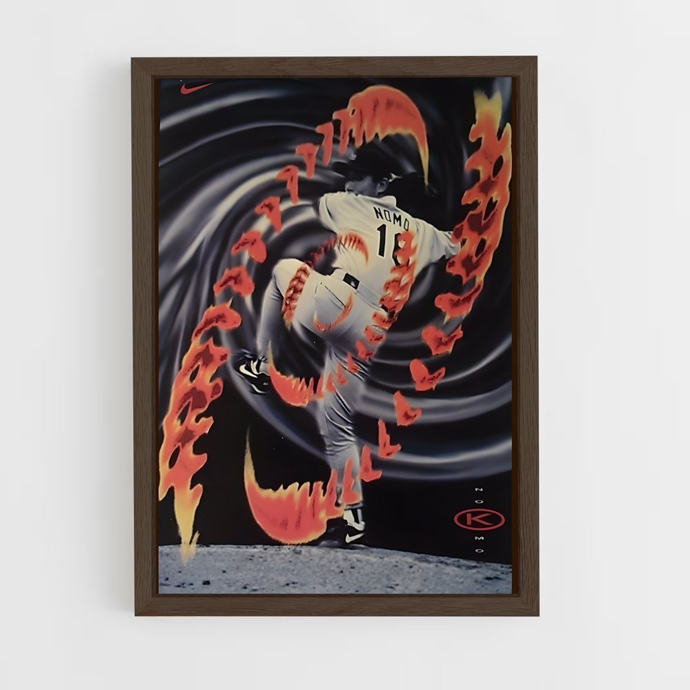 Poster Flame Pitcher – affiche Baseball (vue 5)